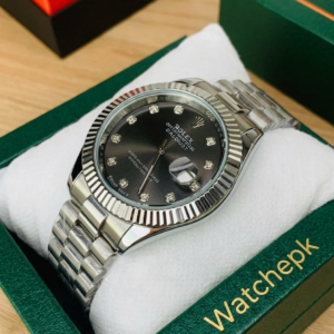 RLX Men - Date Only - Silver With Black Dial GRR
