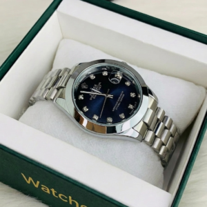 RLX Men - Date Only - Silver With Patrick Blue Dial